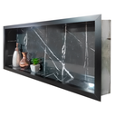 Ver imagem 5 de Nicho de Porcelanato Preto Rajado Branco Polido 60x32cm