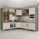 Ver imagem 2 de Cozinha Completa de Canto 10 Peças Connect Duna/cristal com Balcão Forno de Embutir - Móveis Henn