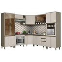 Ver imagem 1 de Cozinha Completa de Canto 10 Peças Connect Duna/cristal com Balcão Forno de Embutir - Móveis Henn