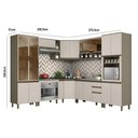 Ver imagem 5 de Cozinha Completa de Canto 10 Peças Connect Duna/cristal com Balcão Forno de Embutir - Móveis Henn