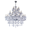Ver imagem 5 de Lustre Pendente Candelabro Maria Tereza Nice 28 lâmpadas E14 Bivolt Transparente