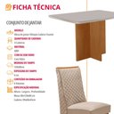 Ver imagem 7 de Mesa de Jantar Olimpia 120cm Tampo MDF Vidro com 4 Cadeiras Yasmin
