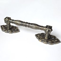Puxador Duplo Vienna 368mm Bronze Antigo Porta Pivotante Correr Passagem Madeira Vidro  Rústico - 2