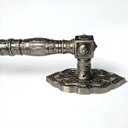 Ver imagem 3 de Puxador Duplo Vienna 368mm Bronze Antigo Porta Pivotante Correr Passagem Madeira Vidro Rústico