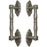 Puxador Duplo Vienna 368mm Bronze Antigo Porta Pivotante Correr Passagem Madeira Vidro  Rústico - 1