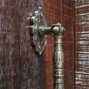 Ver imagem 5 de Puxador Duplo Vienna 368mm Bronze Antigo Porta Pivotante Correr Passagem Madeira Vidro Rústico