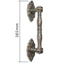 Ver imagem 6 de Puxador Duplo Vienna 368mm Bronze Antigo Porta Pivotante Correr Passagem Madeira Vidro Rústico