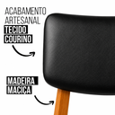Ver imagem 3 de Kit 8 Cadeiras de Jantar Manuela Madeira Mel Courino Preto
