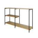 Ver imagem 2 de Aparador Industrial Artesania 120cm Console para Sala Jantar Hall Entrada Decoração - Preto/freijó