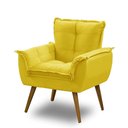 Ver imagem 1 de Poltrona Opala Suede Amarelo Pés Palito