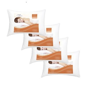 Kit 4 Travesseiros Amore 100% Poliéster Ortobom 20x50x70