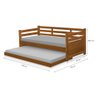 Sofá Cama Luxo em Madeira Maciça Enjoy Rustico - Imbuia - 3