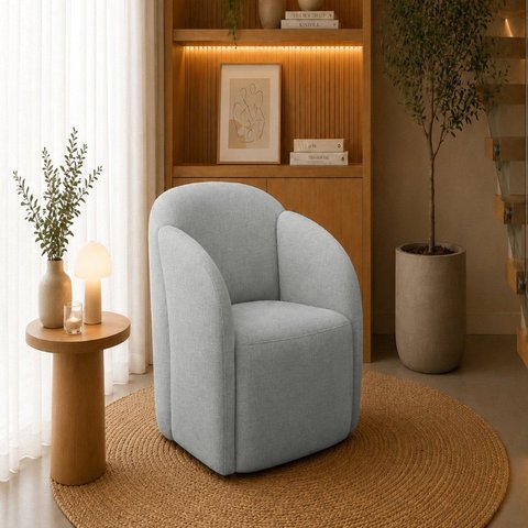 Poltrona Luna Giratória Moderna com Design Sofisticado e Confortável