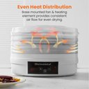 Ver imagem 5 de Elite Gourmet Desidratador Digital de Alimentos 5 Bandejas Bpa-free (branco)