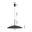 Ver imagem 5 de Lustre Pendente Nordecor Kale Ger 2862 45cm Preto Led Bivolt