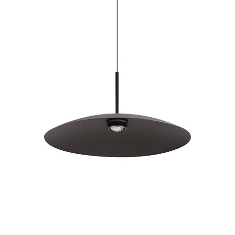 Lustre Pendente Nordecor Kale Ger 2862 45cm Preto Led Bivolt
