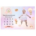 Ver imagem 3 de Lençol Mêsversário Cenário para Fotos Bebê Ursinha Menina Minha Estrelinha Lençol Mêsversário Cenári