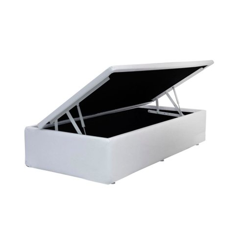 Base Box Bau Solteiro Premium Santo Box Sintético 47x78x188:branco