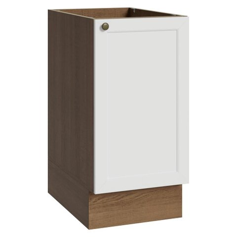 Balcão de Cozinha 40 cm 1 Porta (sem Tampo) Rustic/Branco Vik Madesa
