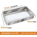 Ver imagem 3 de Forma Assadeira Retangular Alta Nº2 em Alumínio - N2 Bolo Assado