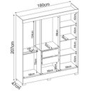 Ver imagem 4 de Guarda Roupa Casal 6 Portas 62320 Amendola Touch Demobile
