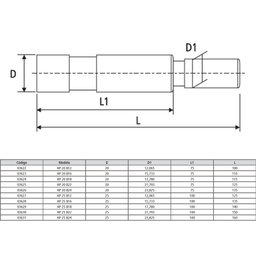 Haste Paralela para Mandril Modelo Hp 20 B18 - 4
