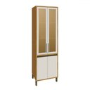 Ver imagem 1 de Paneleiro Tempranillo 4 Portas com Vidro Reflecta 100% Mdf Amêndoa/off White - Rio Doce