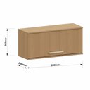 Ver imagem 3 de Armário Aéreo para Geladeira 100 Mdf 1 Porta Basculante 80cm Duna Luciane Móveis