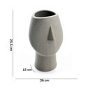 Ver imagem 6 de Vaso Decorativo Rosto Cinza Escuro em Cerâmica 25,5x26cm - D’Rossi
