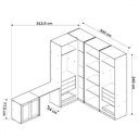 Ver imagem 4 de Quarto Completo Infinity 2 Portas 6 Gavetas Savana/branco - Genialflex