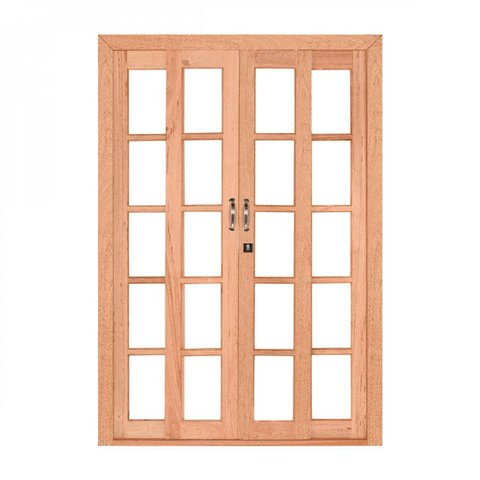 Porta de Correr de Madeira 216CMX160CMX12CM PE631 Esel Marrom