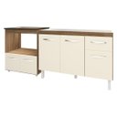 Ver imagem 4 de Cozinha Armário Balcão Gabinete de Pia Aline 120 Cm e Balcão Evelyn para Fogão Cooktop 4 Bocas e For