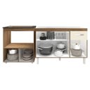 Ver imagem 5 de Cozinha Armário Balcão Gabinete de Pia Aline 120 Cm e Balcão Evelyn para Fogão Cooktop 4 Bocas e For