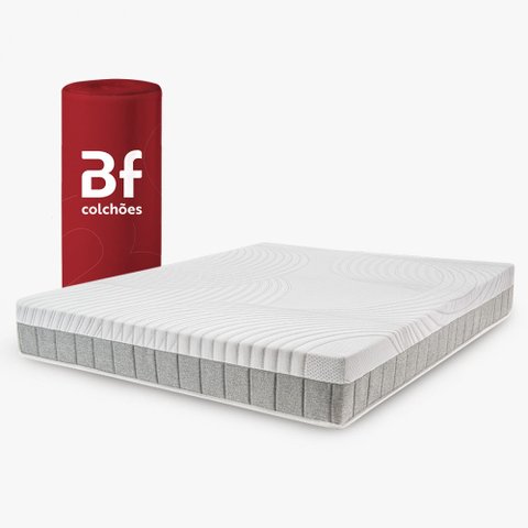 Colchão Casal Ortopédico Bf Antistress a Vácuo 138x188cm Bf Colchões