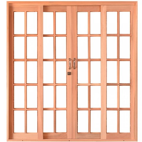 Porta de Correr de Madeira 216CMX180CMX12CM PE631 Esel Marrom