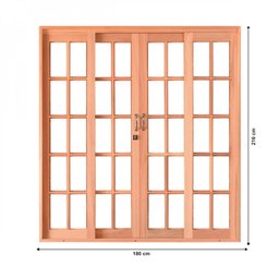 Porta de Correr de Madeira 216cmx180cmx12cm PE631 Esel - 4