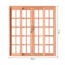 Porta de Correr de Madeira 216cmx180cmx12cm PE631 Esel - 4
