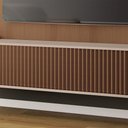 Ver imagem 7 de Home Suspenso Empire Mdf/mdp Led Tv até 85 Polegadas em Castanho/off White G26 - Hb Móveis