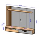 Ver imagem 3 de Painel para Tv até 65 Polegadas Jeri 1 Porta Cinamomo/off White - Móveis Bechara