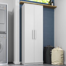 Armário Multiuso Organizador 02 Portas 100% em Mdf Móveis Rimo - Branco - 1