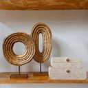 Ver imagem 4 de Decoração Escultura Abstrata Poliresina Dourado Mart 19827