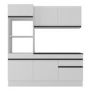 Ver imagem 5 de Armário de Cozinha Compacta 3 Peças com Rodapé Mp2177 Made Multimóveis Branco/preto