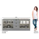 Ver imagem 2 de Kit Cozinha Modulada 3 Peças Americana 2balcões + 1 Complemento sem Pia Cz138 Cinza