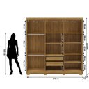 Ver imagem 2 de Guarda Roupa Roupeiro Casal Elegance 06 Portas 02 Gavetas Nature Champanhe Vila Rica