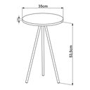 Ver imagem 5 de Mesa Lateral de Apoio com Pés Metálicos 35x35cm 27943 Artesano - Hanover/dourado