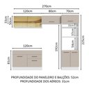 Ver imagem 4 de Armário de Cozinha Completa 270cm Branco/crema Agata Madesa 05