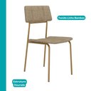 Ver imagem 6 de Conjunto de Sala de Jantar 4 Cadeiras Minna Carraro Noce Dourado