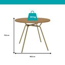 Ver imagem 4 de Conjunto de Sala de Jantar 4 Cadeiras Minna Carraro Noce Dourado