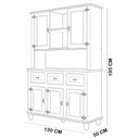 Ver imagem 6 de Armário de Cozinha Provençal 5 Portas 3 Gavetas 130cm Alegra S05 Off White Nogueira - Lyam Decor