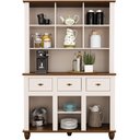 Ver imagem 7 de Armário de Cozinha Provençal 5 Portas 3 Gavetas 130cm Alegra S05 Off White Nogueira - Lyam Decor